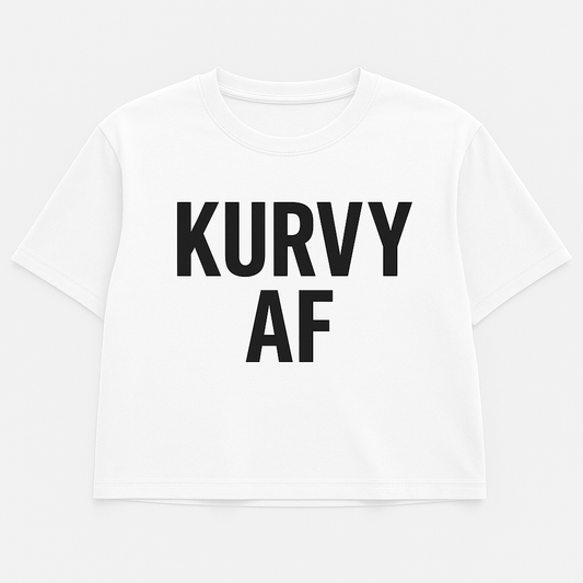 Kurvy AF Oversized Cropped Tee