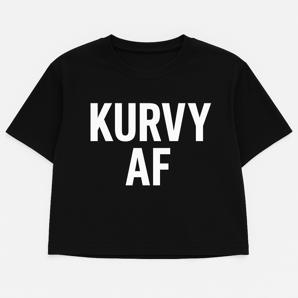 Kurvy AF Oversized Cropped Tee