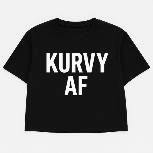 Kurvy AF Oversized Cropped Tee