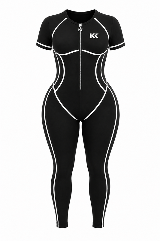“The Kurvy” Active Short Sleeve Romper